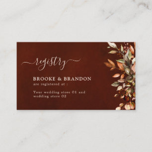 Cartão De Informações Fall Autumn Deixa País Russo Boho Casamento Enc