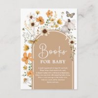 Fall Boho Fairy Wildflower Books para Chá de frald