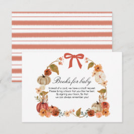 Cartão De Informações Fall Boho Pumpkin Babyshower