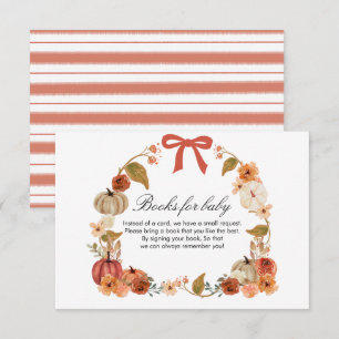 Cartão De Informações Fall Boho Pumpkin Babyshower