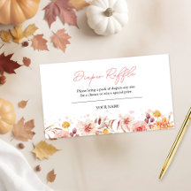 Fall Chá de fraldas Fralda Raffle