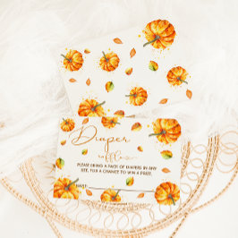 Cartão De Informações Fall Chá de fraldas Fralda Raffle