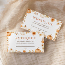 Fall Little Pumpkin Baby Shower Diaper Raffle