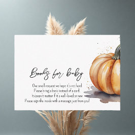 Cartão De Informações Fall Little Pumpkin Chá de fraldas Livros para Beb