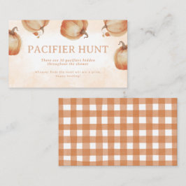 Cartão De Informações Fall Pumpkin Pacifier Hunt Game