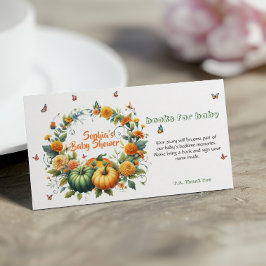 Cartão De Informações Fall Wreath Floral Com Bombeiros Adoráveis