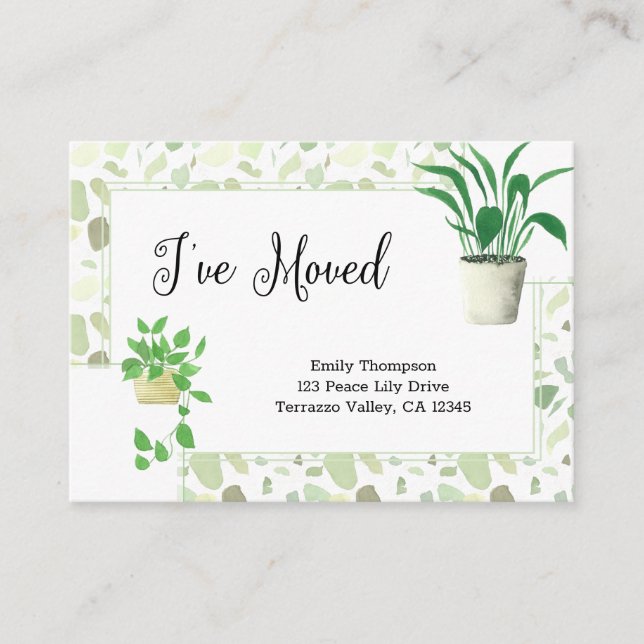 Cartão De Informações Famílias e Green Terrazo que mudei (Frente)