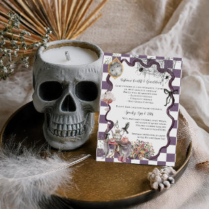 Cartão De Informações Fantasia & Bebidas Festa de Halloween Cottagecor