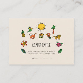 Cartão De Informações Fava de fralda de Chá de fraldas da selva tropical