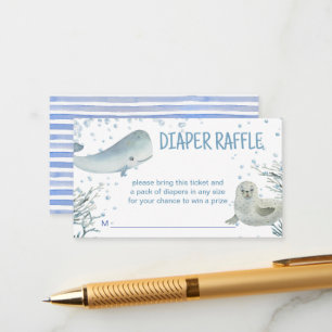 Cartão De Informações Fava de fralda marítima e oceânica