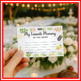 Cartão De Informações Favorita Memória da Noiva Jogo Fresca no Mercado