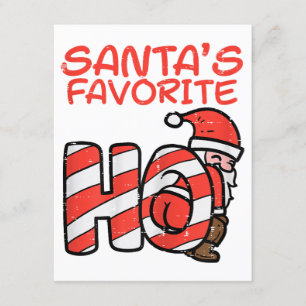Cartão De Informações Favorito do Papai Noel Engraçado Malicioso Natal A