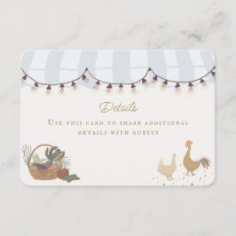 Cartão De Informações Fazenda de Mercado para Agricultores Azuis Novos D