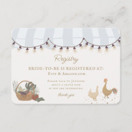 Cartão De Informações Fazenda de mercado para agricultores azuis Registr