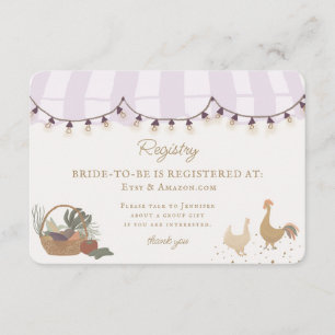 Cartão De Informações Fazenda de mercado para agricultores cor-de-rosa N