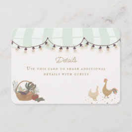 Cartão De Informações Fazenda de mercado para agricultores verdes Novos 