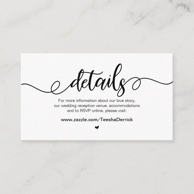 Cartão De Informações Fazenda Rústica Moderna, Fonte Negra, Detalhes De  (Frente)