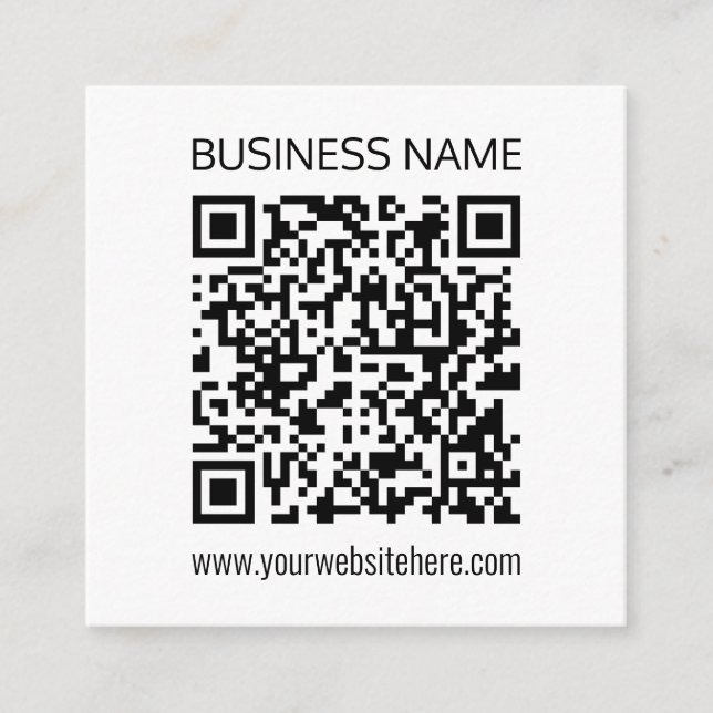 Cartão De Informações Fazer um código de QR comercial instantaneamente e (Frente)