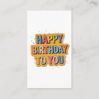 Feliz Aniversário Padronizado
