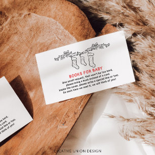 Cartão De Informações Feliz desenhada à mão Pequenos Livros para Bebê