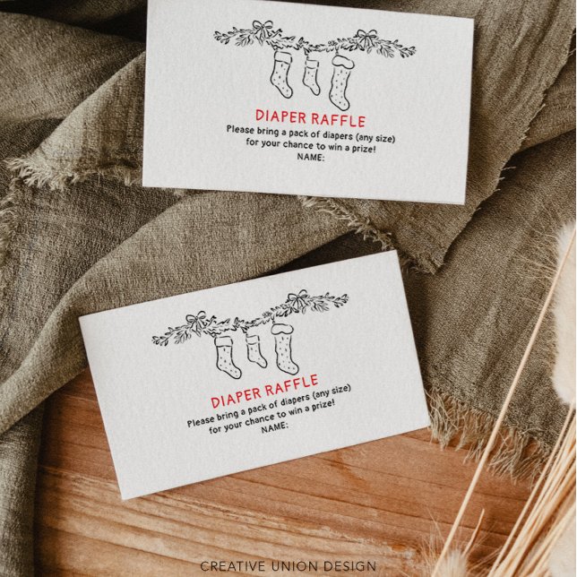 Cartão De Informações Feliz Desenhada Mão Pequena Fralda Bebê Raffle (Criador carregado)