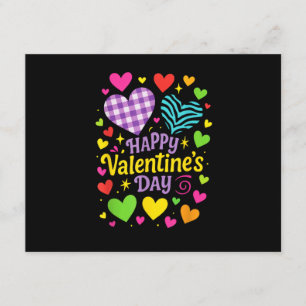 Cartão De Informações Feliz Dia de São Valentim - Corações Amor