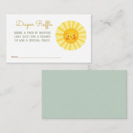 Cartão De Informações Feliz Enclosure de Sorteio de Fraldas Bebê Sol