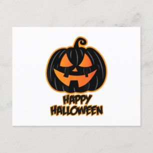 Cartão De Informações Feliz Halloween para Homens e Mulheres - Pumpkin H