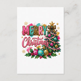 Cartão De Informações Feliz Natal Elegante