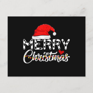 Cartão De Informações Feliz Natal Papai Noel Família Divertida