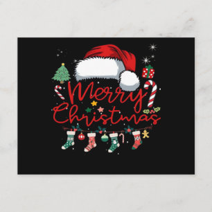 Cartão De Informações Feliz Natal Piadas de Natal Correspondência Clássi