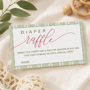 Cartão De Informações Feliz Pequena Fralda de Natal Raffle