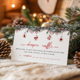 Cartão De Informações Feliz Pequena Fralda de Natal Raffle