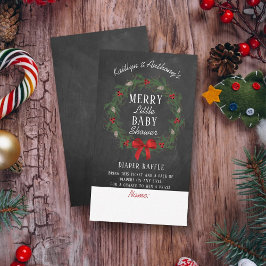 Cartão De Informações Feliz Pequena Fralda de Natal Raffle