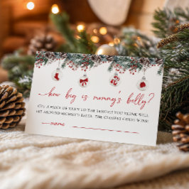 Cartão De Informações Feliz pequeno Chá de fraldas quão grande é a barri