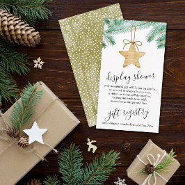 Cartão De Informações Feliz Pequeno Chá de panela de Natal