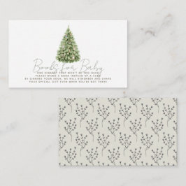 Cartão De Informações Feliz Pequeno Livro de Árvore de Natal