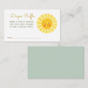 Cartão De Informações Feliz Sunshine Baby Fralda Raffle Enclur Enclos
