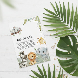 Cartão De Informações Fera Um Show de Bebê Menino Animais da Selva Safar