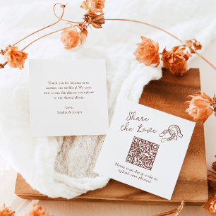 Cartão De Informações Ferradura Mínima Castanha   Código QR Compartilhe 