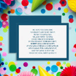 Cartão De Informações Festa de aniversário de 5 Dólares marinho Blue Whi<br><div class="desc">Receptáculo de convite de aniversário Fiver (5 dólares) de marinho azul e branco para criança. Um aniversário de cinco anos é uma nova tendência nas festas de aniversário para crianças. Festas de cinco anos podem ensinar às crianças o valor do dinheiro enquanto permitem que os convidados festas de aniversário venham...</div>
