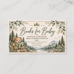 Cartão De Informações Festa de Bebê Oh Boy Aventura Floresta Montanha 