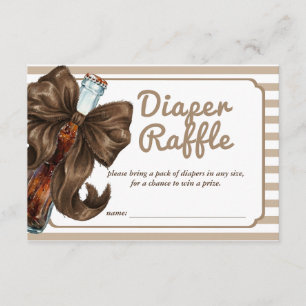 Cartão De Informações Festa de Chá de Bebê com Refrigerante e Arco