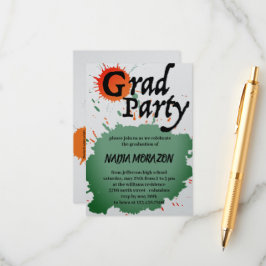 Cartão De Informações Festa de formatura pintada