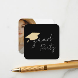 Cartão De Informações Festa de Graduação de Foto Moderna