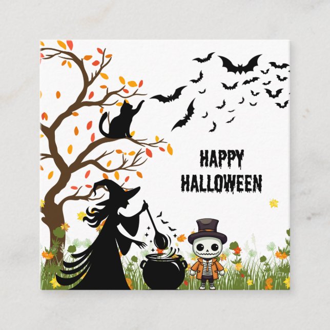 Cartão De Informações Festa de Halloween (Frente)