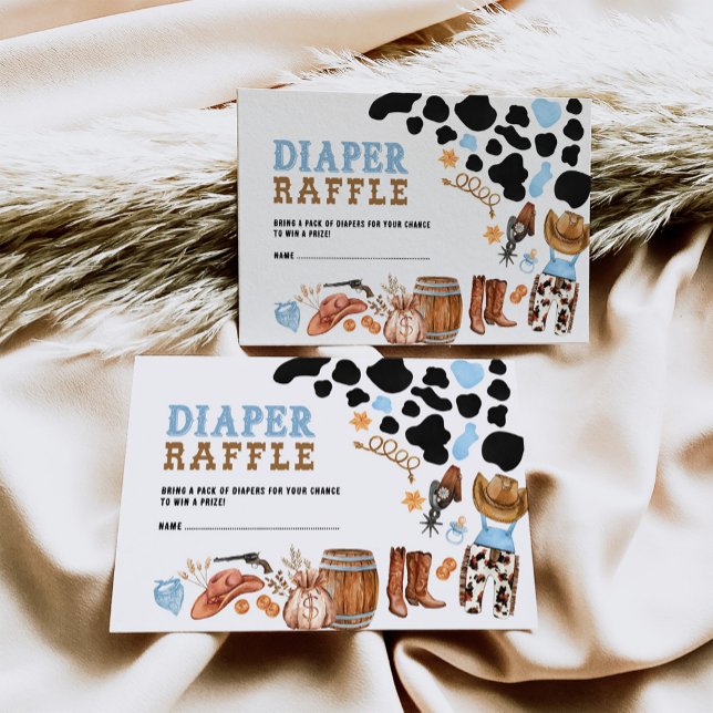 Cartão De Informações Festa de Rodeio do Cowboy Ocidental Raffle (Criador carregado)