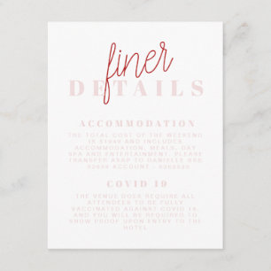 Cartão De Informações Festa de solteira - Brody Details Card