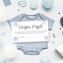 Cartão De Informações Festa do Tea China Lace Chá de fraldas Raffle