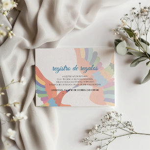 Cartão De Informações Festa Floral Moderna Casamento Espanhol